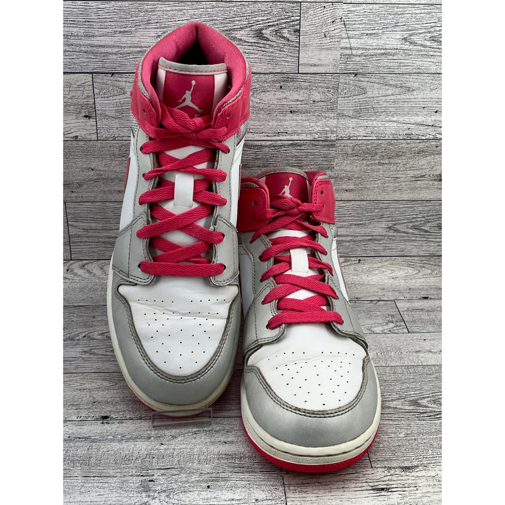 Air Jordan 1 Mid SE Pink White Grey Girls Youth Sneakers Shoes Size 7Y